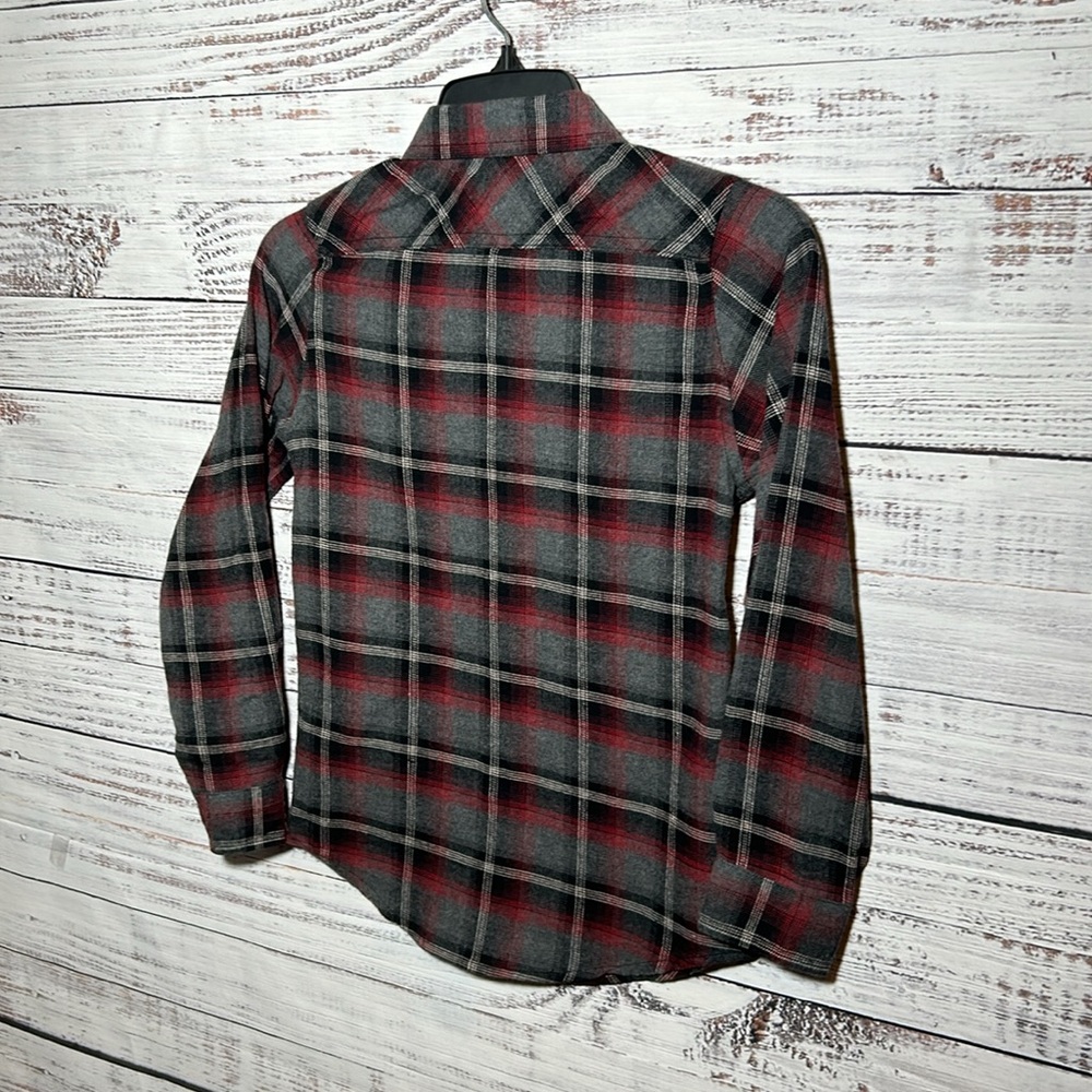 First Wave Dillards Charcoal Flannel Button Up Boys Size 10/12 NWT - Picture 10 of 15